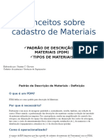 Conceitos Sobre Cadastro de Materiais