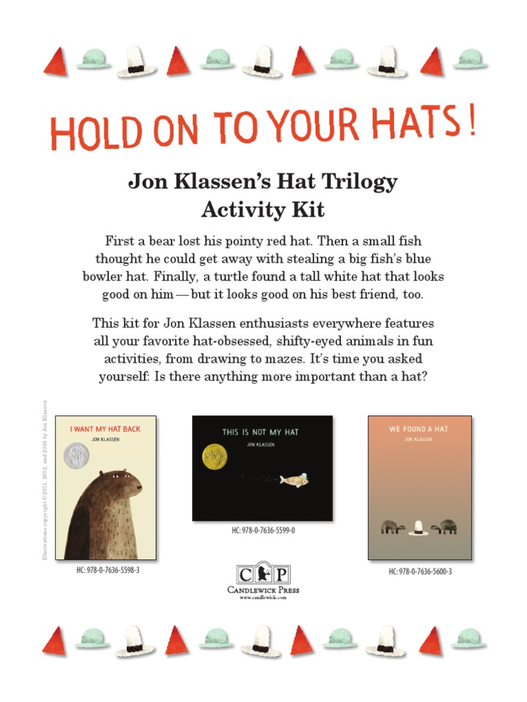 We Found A Hat by Jon Klassen Activity Kit