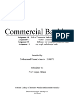 Commercial Banking: Muhammad Umair Muneeb 2131075