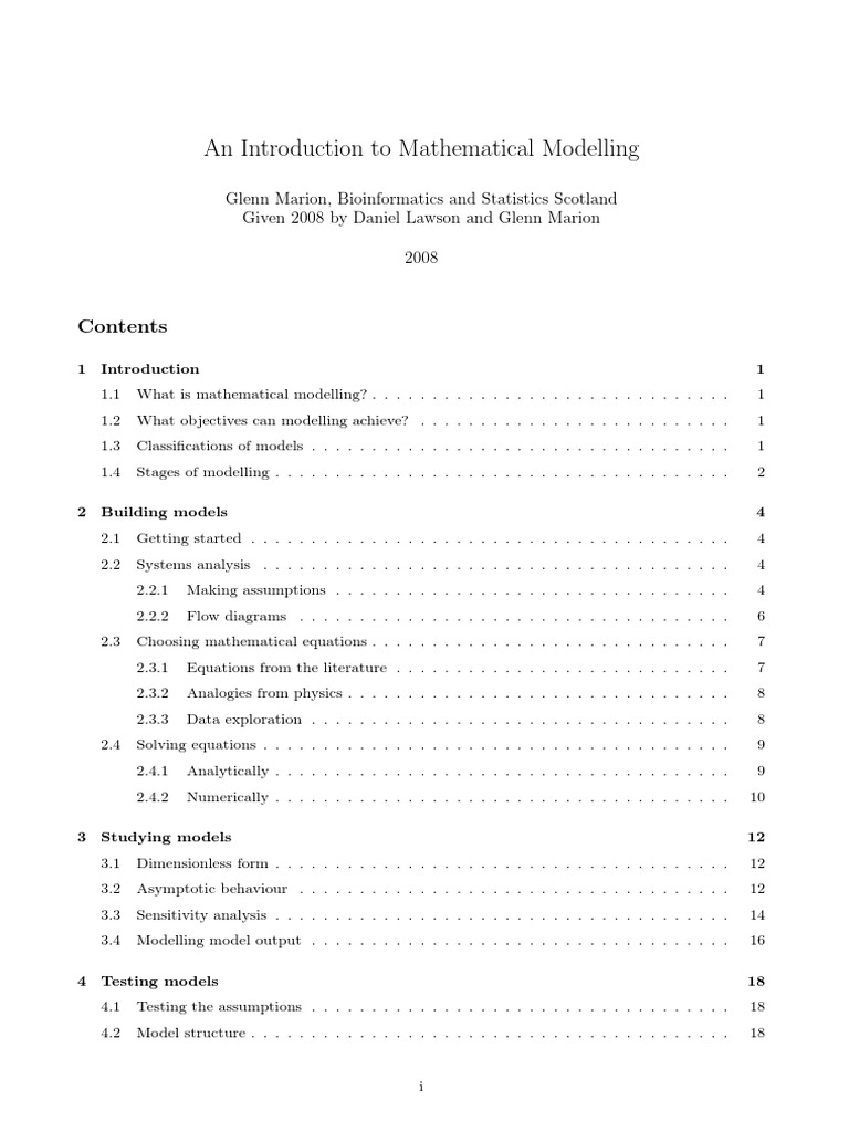 Mathematical Modeling PDF | PDF | Errors And Residuals | Numerical Analysis
