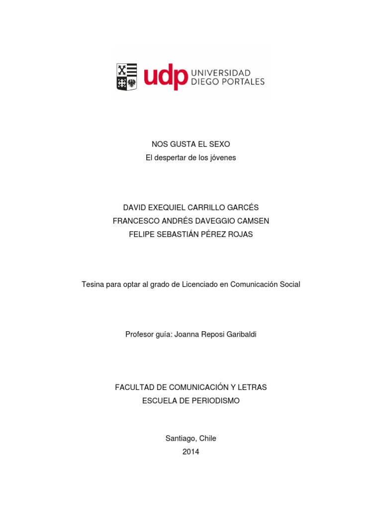 Informe Tesina Final PDF Juventud Homosexualidad