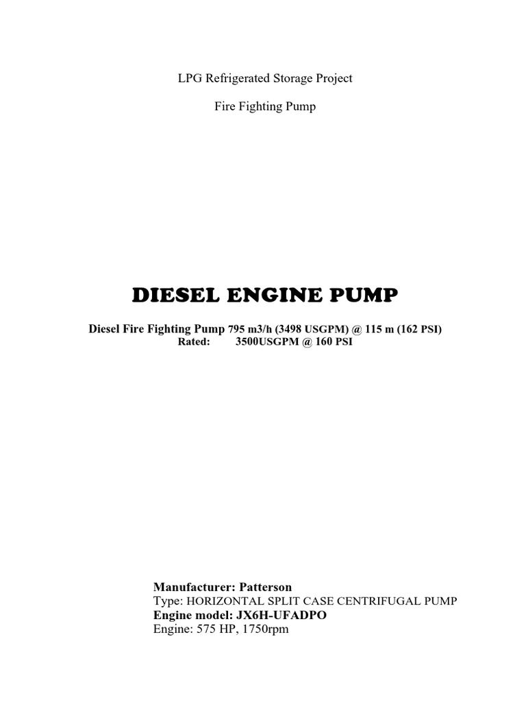 Full Set of Diesel Engine Pump | PDF | Horsepower | Emission Standard