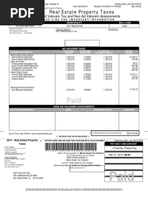 Miami Dade County Real Estate 24 5205 066 0430 2013 Annual Bill