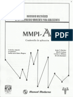 MMPI-A Cuadernillo de Aplicación