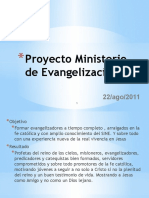 Proyecto Ministerio de Evangelización