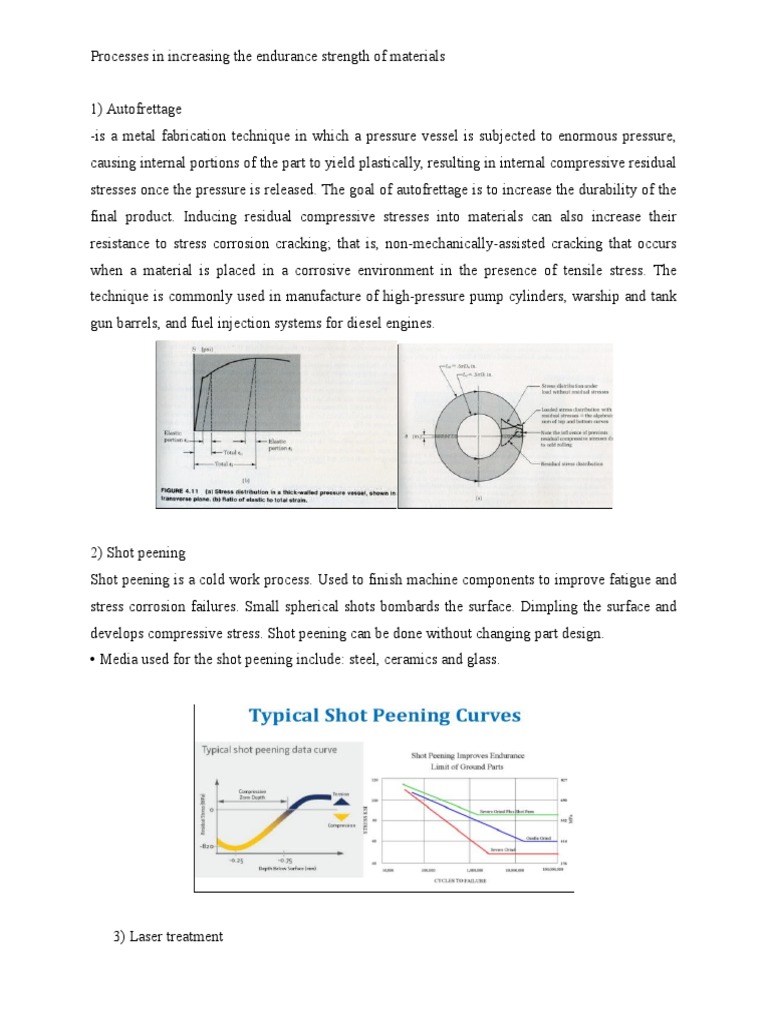 Processes in Increasing The Endurance Strength of Materials | PDF