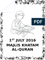 1 JULY 2016 Majlis Khatam Al-Quran