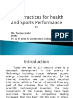 Yogic Practices for Health and Sports Performance