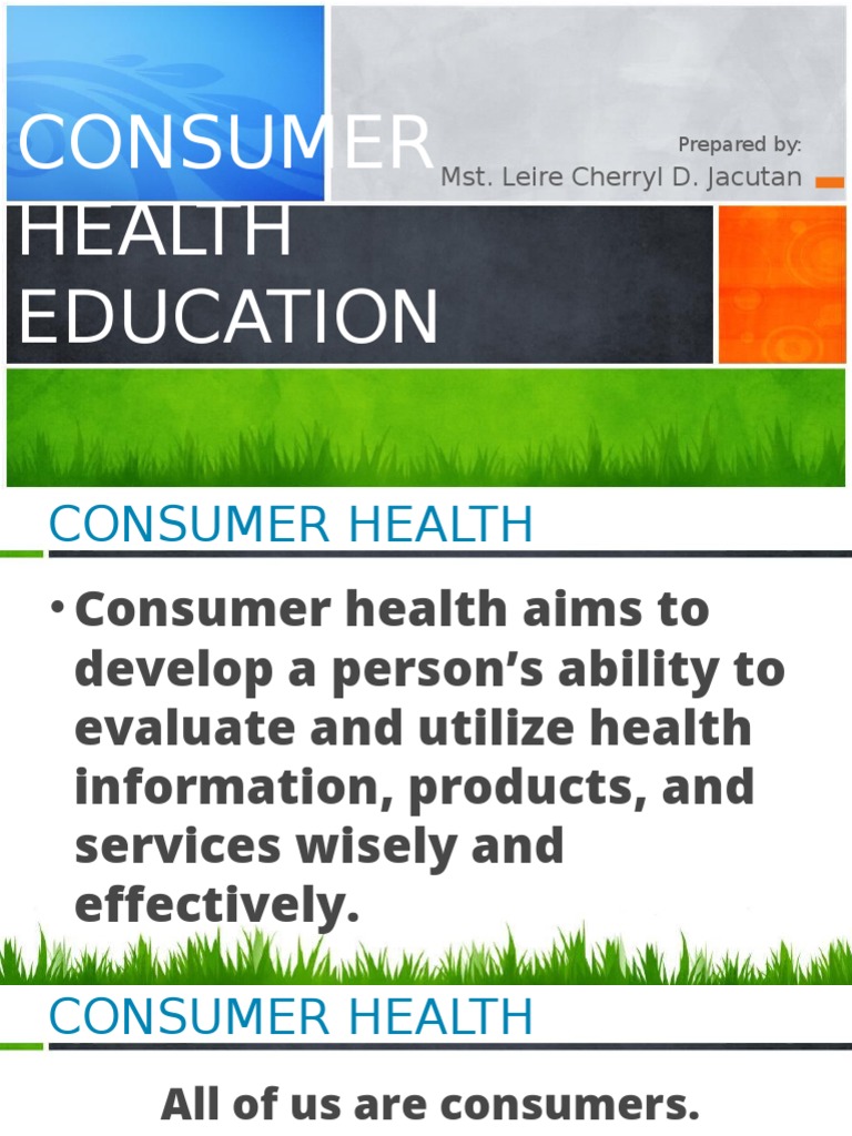 Understanding Consumer Health Education | PDF | Health Professional ...