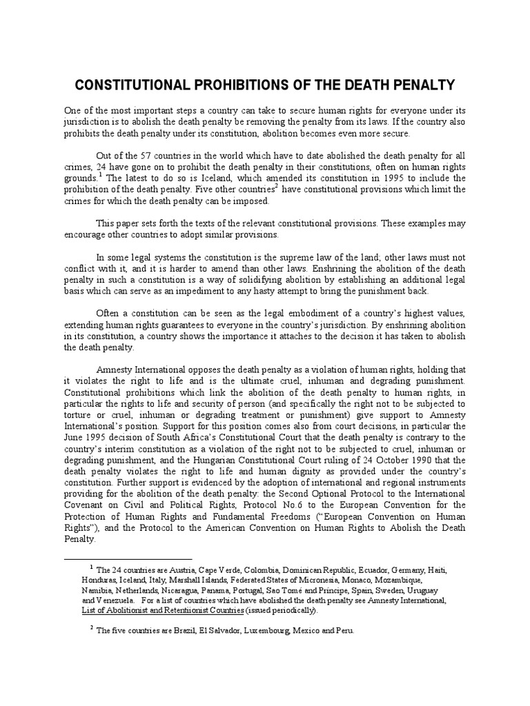 Death Penalty PDF | PDF | Capital Punishment | Human Rights