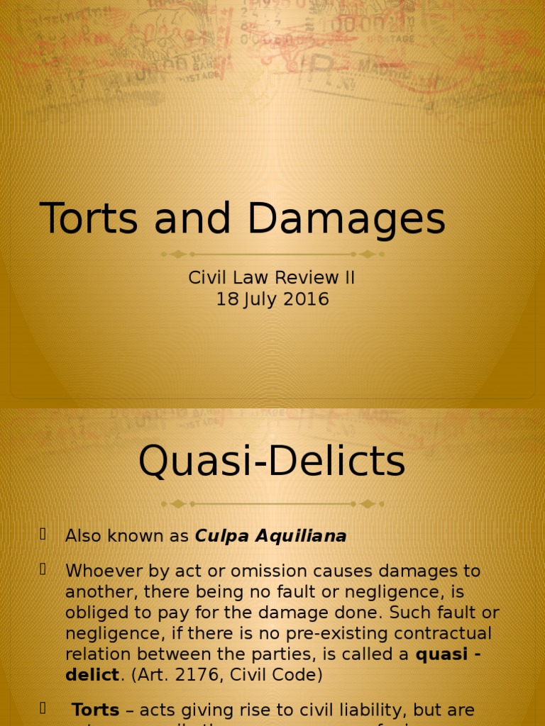 Understanding Torts and Civil Damages | PDF | Damages | Negligence