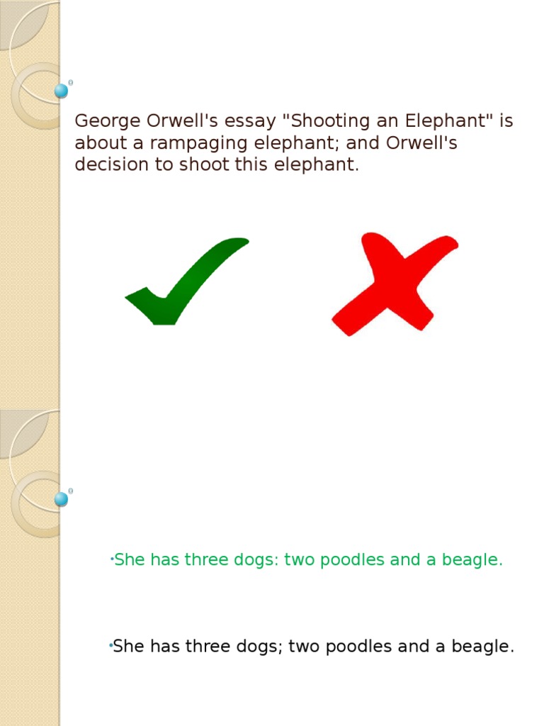 Semicolon | Ellipsis | Comma