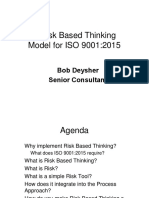 A Risk Based Thinking Model for Iso 9001 2015