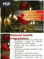 Roles and Responsibilitis of Community Health Nurse