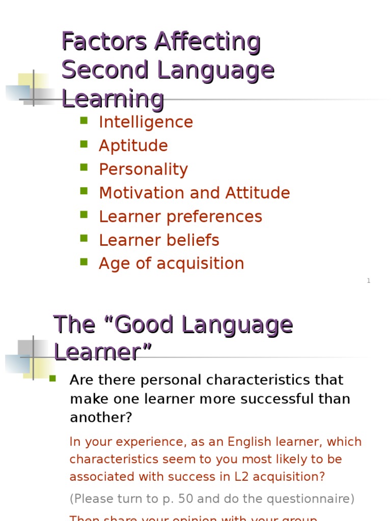 3 factors affecting l2 learning 1225479052924337 9 1 Second