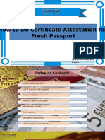 How To Do Certificate Attestation For Fresh Passport