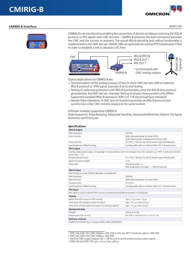 CMIRIG-B Interface Overview | PDF | Electronic Engineering | Electronics