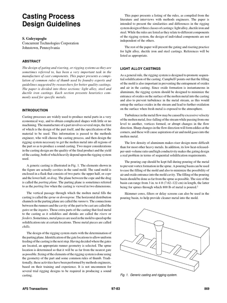 Casting Guidelines PDF | PDF | Science & Mathematics