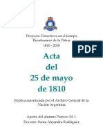 Acta Del 25 de Mayo de 1810