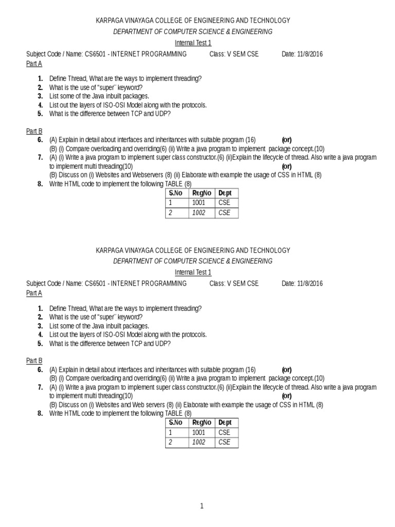 Department of Computer Science & Engineering | PDF | Computers