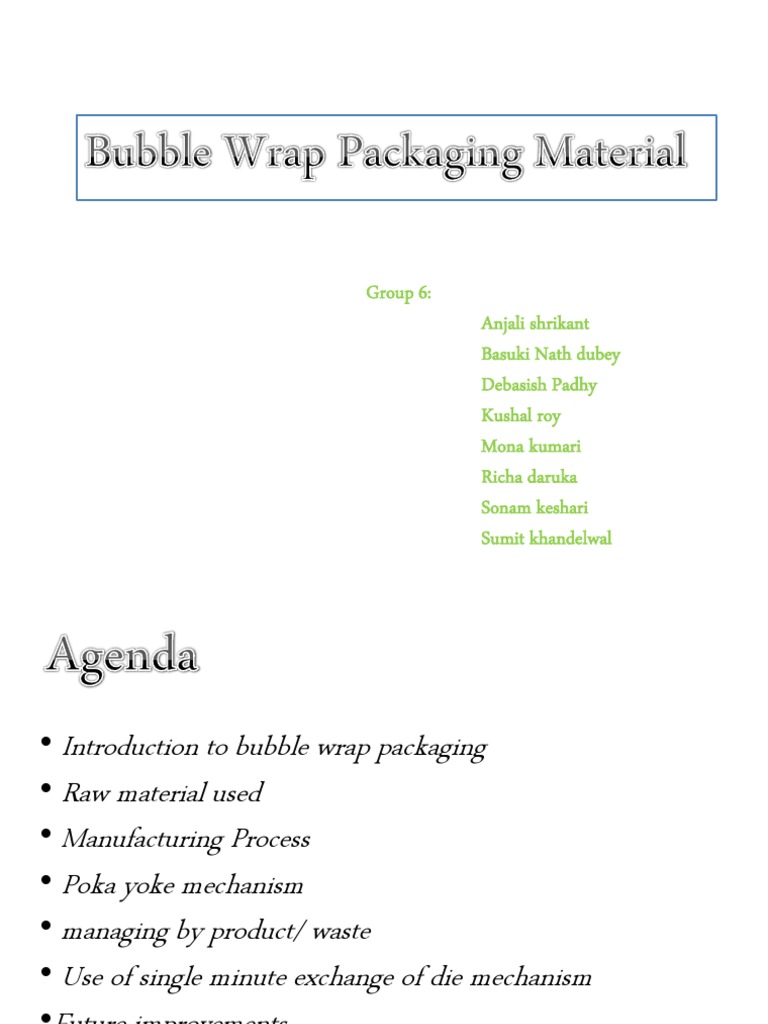 Bubble Wrap Manufacturing Process PDF Extrusion Plastic