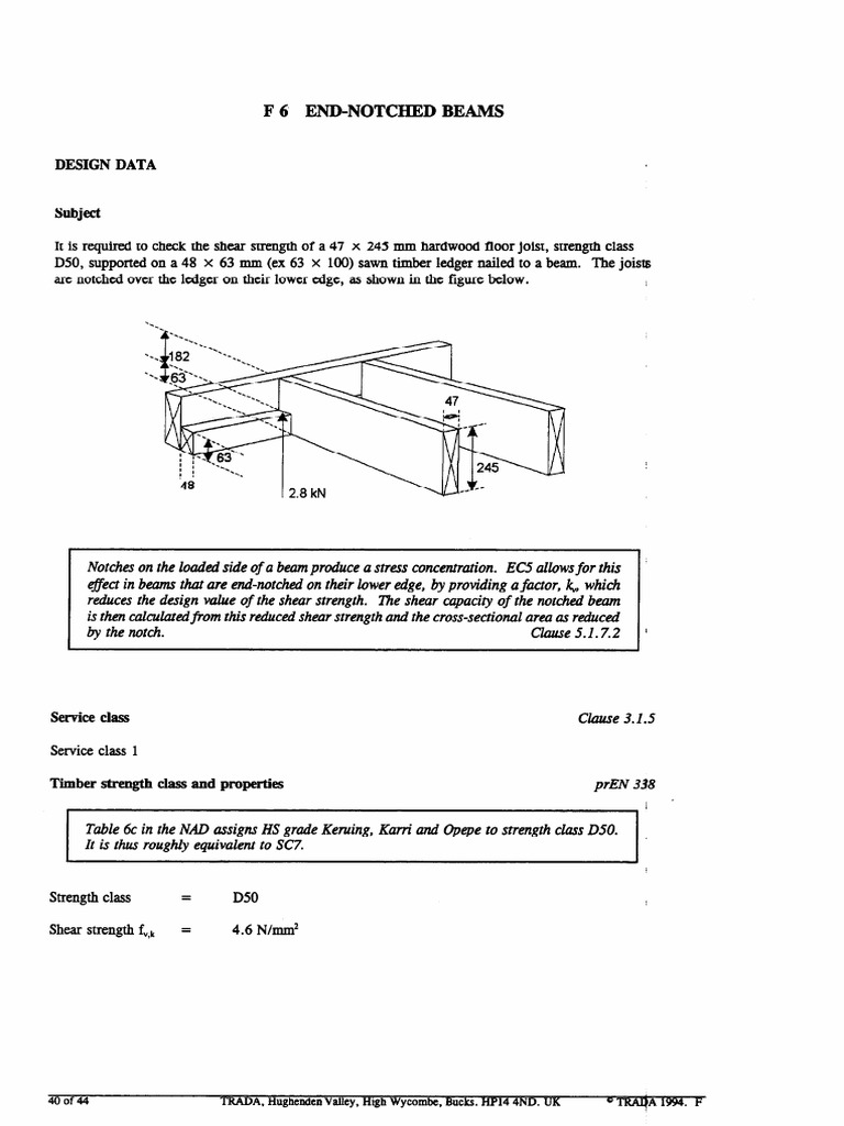 EndNotched beams Strength Of Materials Lumber