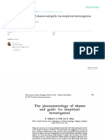 The Phenomenology of Shame and Guilt. an Empirical Investigation