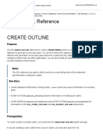 Database SQL Reference Create Outline: Purpose