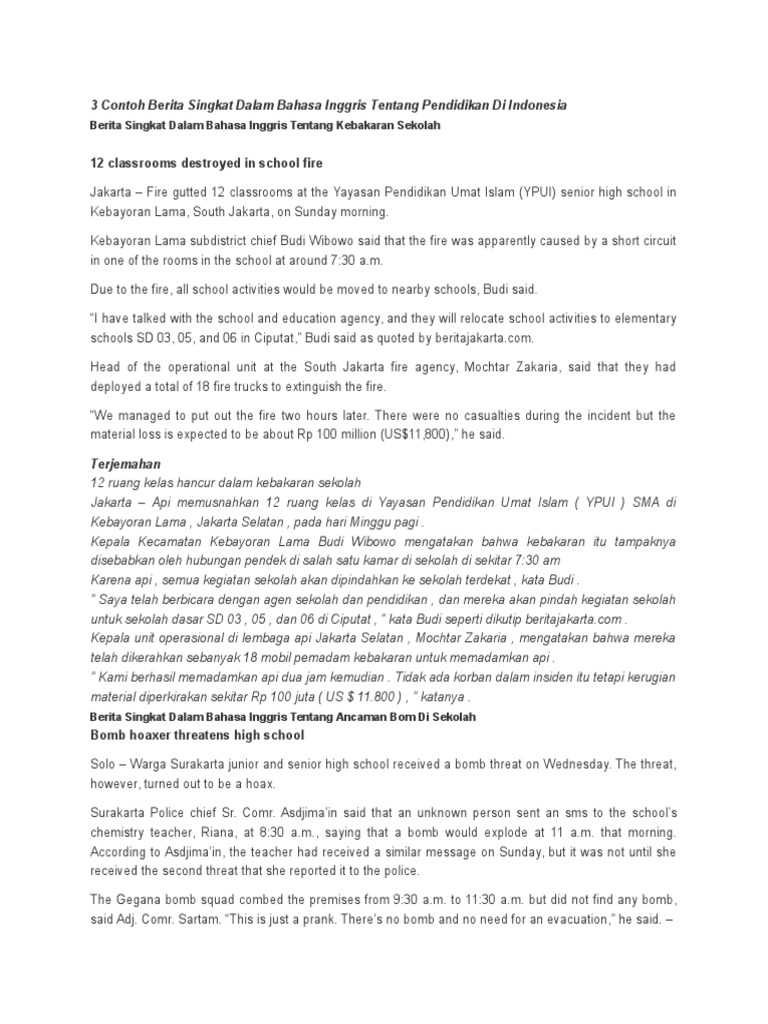 Contoh essay bahasa inggris tentang pendidikan di indonesia picture