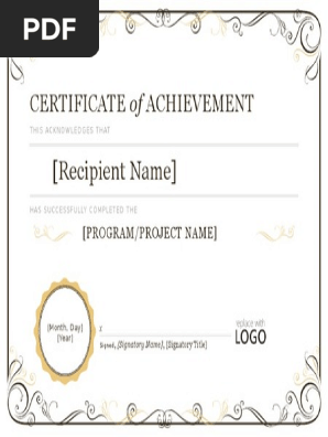 Certificate of Achievement