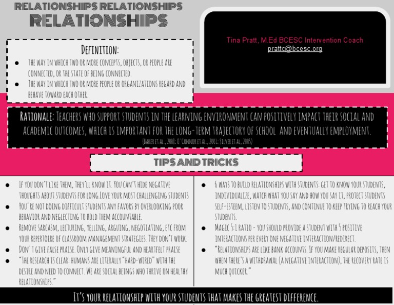 Building Positive Student Relationships | PDF | Career & Growth