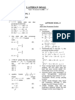 Latihan Soal Persamaan Kuadrat