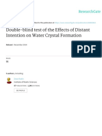 DOUBLE-BLIND TEST OF THE EFFECTS OF DISTANT INTENTION ON WATER CRYSTAL FORMATION