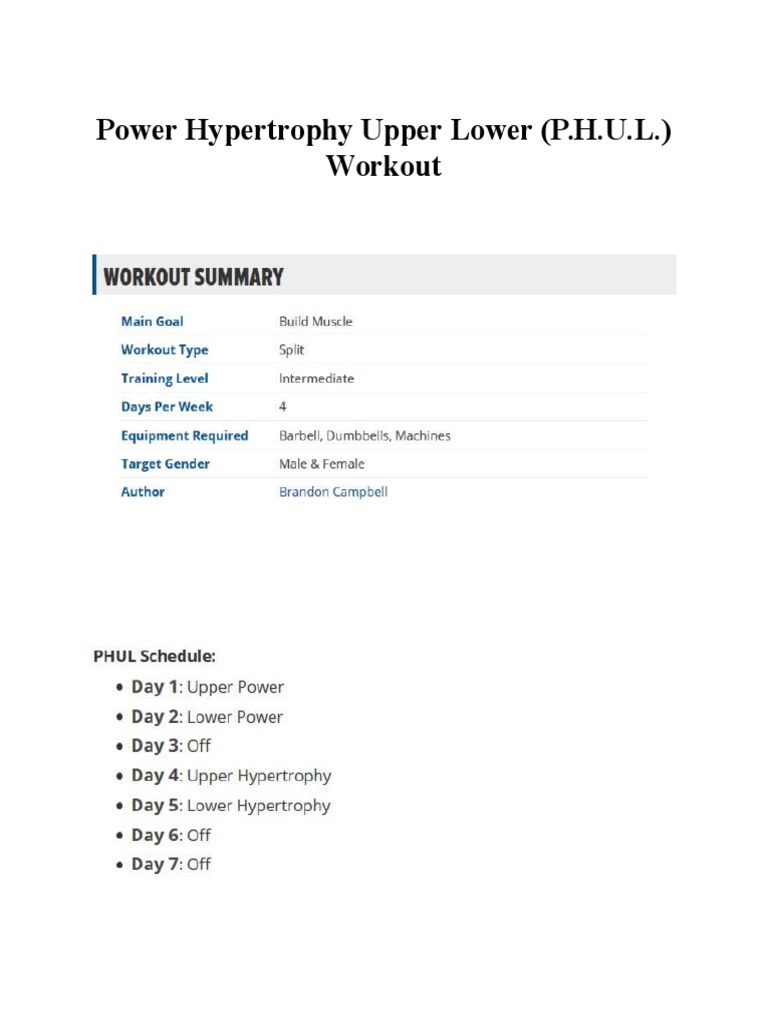 Power Hypertrophy Upper Lower PDF