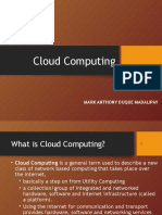 Cloud Computing: Mark Anthony Duque Madalipay