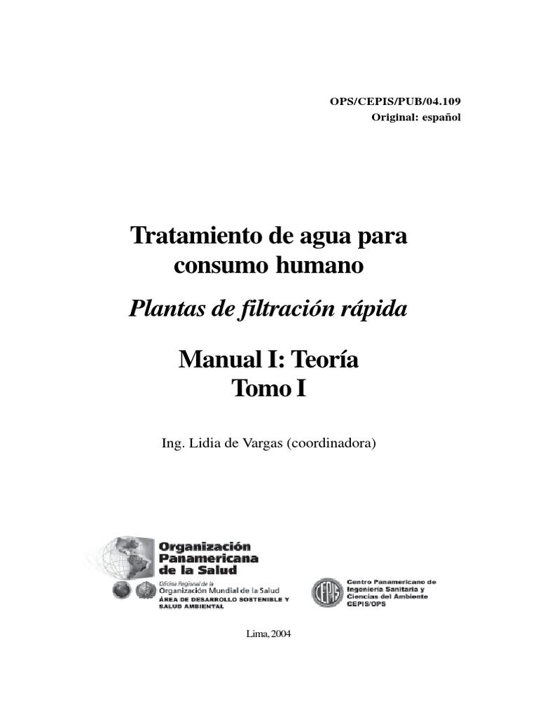 Tratamiento de Agua para Consumo Humano - Plantas de Filtracion Rapidad ...