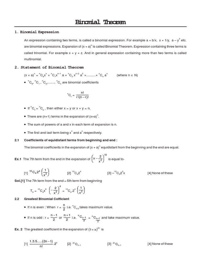 Binomial | PDF | Teaching Methods & Materials