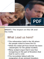 BREXIT: The Impact On The UK and The India