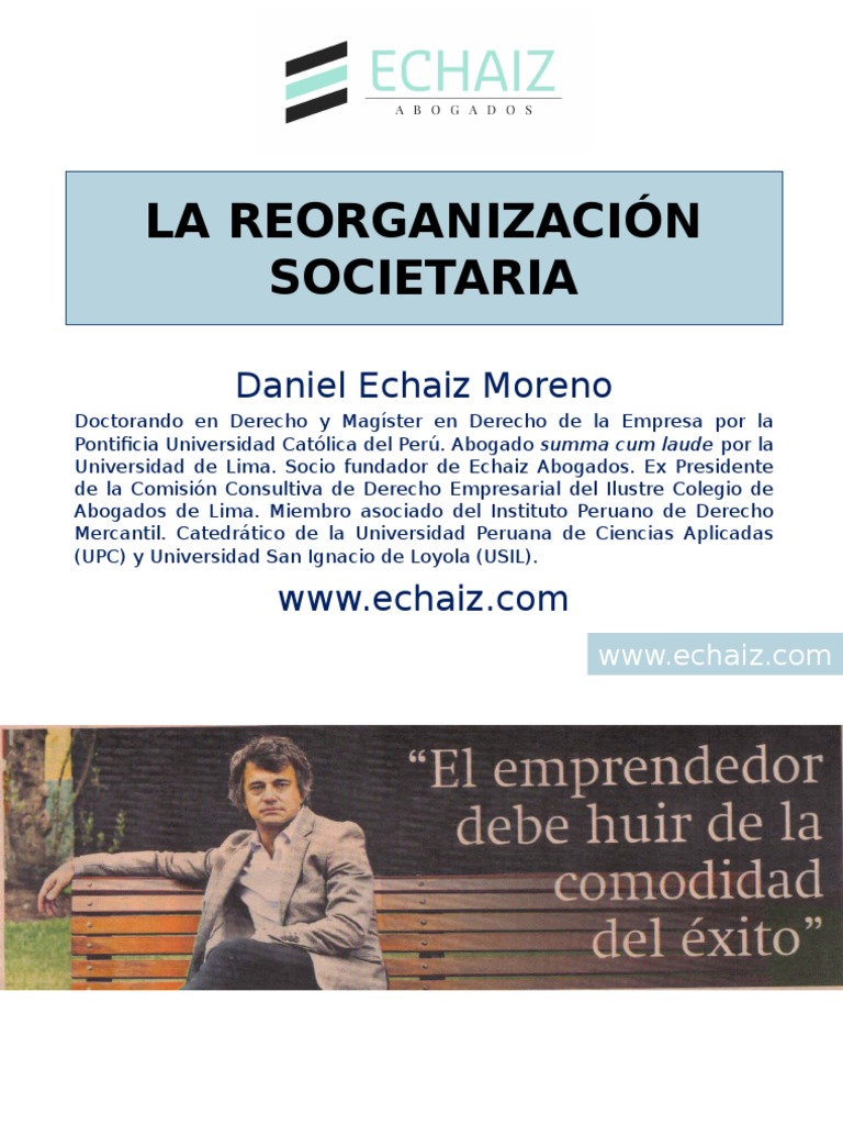 La Reorganización Societaria | Lima | Perú | Free 30-day Trial | Scribd