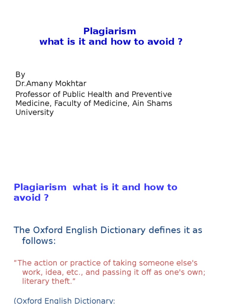 Plagiarism Plagiarism Citation