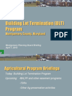 Building Lot Termination (BLT) Program: Montgomery County, Maryland