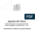 Agenda Del Pleno 11 de Agosto