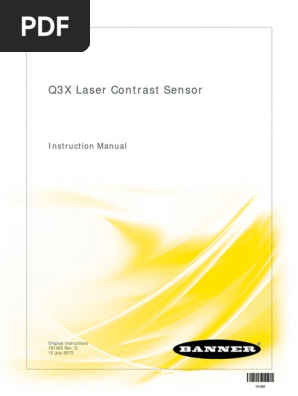 Banner Q3x Laser Contrast Sensor Electrical Engineering