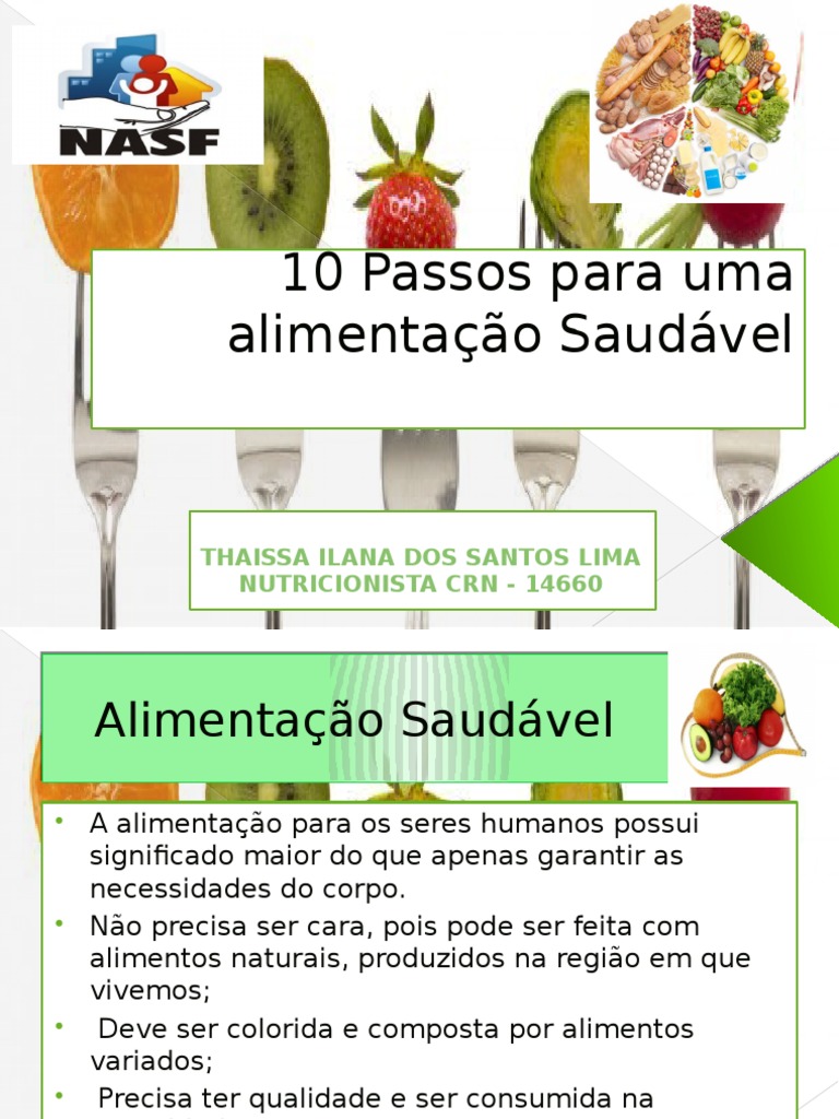 10 Passos Para Uma Alimentação Saudável Pdf