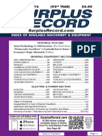 September 2016 Surplus Record Machinery & Equipment Directory
