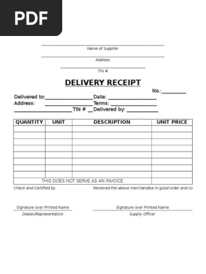 Delivery Receipt
