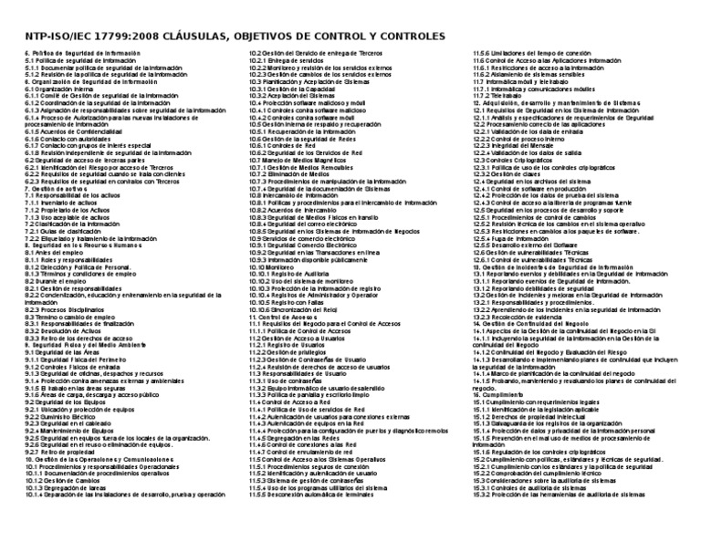 Controles ISO 27001 | PDF | Seguridad de información | Autenticación