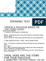 Speaking Test: Asking and Giving Opinion