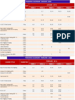 Training Calendar 2016