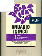 ANUARIO ININCO / TEMAS DE COMUNICACIÓN Y CULTURA. VOL4. 1992. Texto Completo.